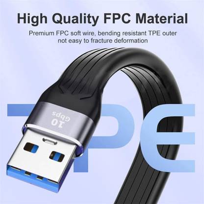 Tobo 10Gbps USB 3.0 Type C Female to Type A Male Flat Slim FPC Data Cable TD-1033TC Gaming Adapter