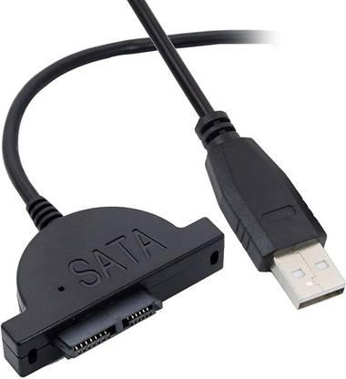 ULTRABYTES USB 2.0 to Slimline SATA 7+6 Pin 13-Pin Laptop CD/ROM Optical Drive Adapter Support Slim only SATA Laptop Drive, DVD RAM DVD-RW, DVD ROM USB Cable