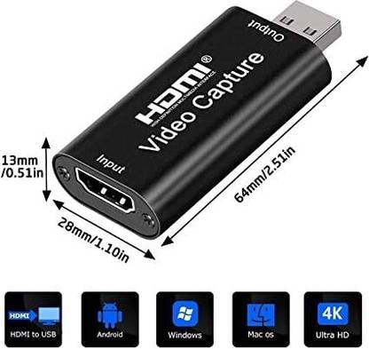 Tobo 4K HDMI Video Capture Card USB 2.0 Game Capture Card TD-813HVC Gaming Adapter