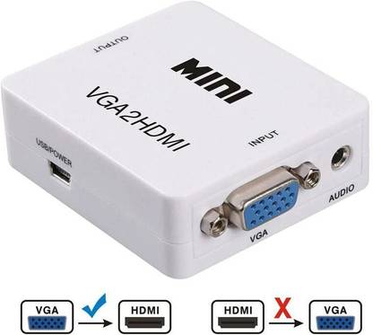 GoodsBazaar VGA to HDMI Adapter 1080P MINI VGA to HDMI Converter Gaming Adapter