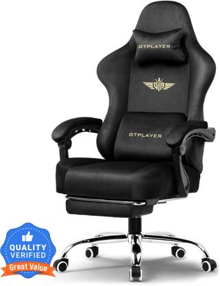 GTPLAYER Premium Gaming Chair, Ergonomic, Footrest, 360° Swivel, Neck & Back Support. Gaming Chair