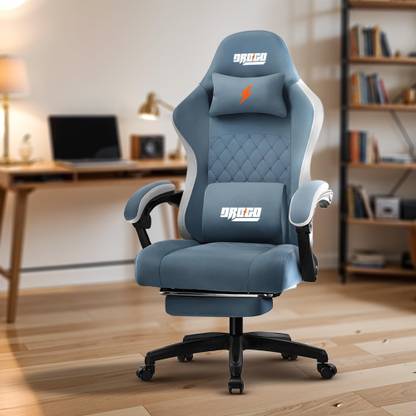 Drogo Ergonomic Gaming Chair with Linkage Armrest,Footrest Lumbar Support Pillow Gaming Chair