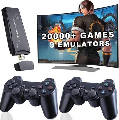 Pinxo Wireless Retro Video Game Console, 9 Emulators, 2 Player Plug & Play TV Set Handheld Gaming Console