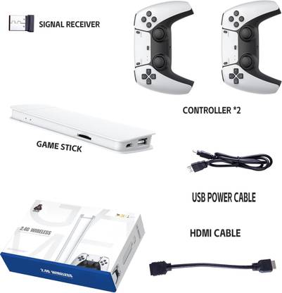 COUNTACH M15 Hdmi HD Tv Game Stick 64G 4k With 2.4g Dual Wireless Controllers 64 GB with Mario, Crash, GTA, Zelda, Sonic, Tekken3, Street Fighter