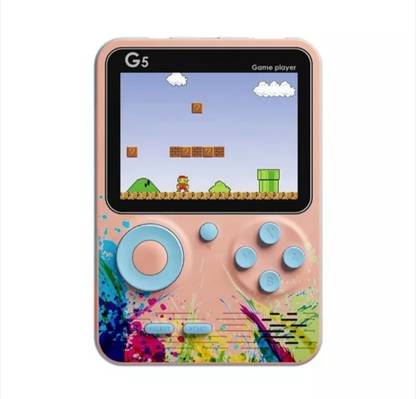markif G5 Handheld Built-in 500 Retro Video Game Console pink Color as per Availability 8 GB with MARIO, CONTRA, MANY MORE