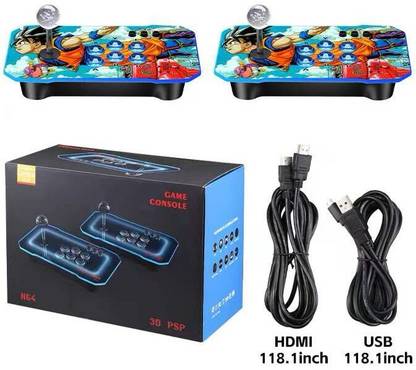 Playtastic M23 Retro Game Console with 30000+ pre installed Games 64 GB with Two Wireless Controllers for PS-1/CPS/FC/GBA Arcade Gaming