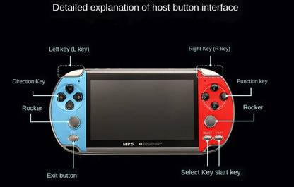 GLOWISH Portable Handheld PS Mini Game ConsolePlus Video Games Consoles TV Player 8 GB with 100 GAMES, Tekken 3, Racing, Contra, mario