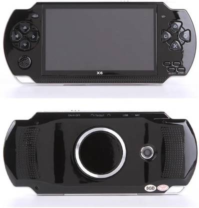 GLOWISH X-6 PSP, Camera,Video,E-book MULTIMEDIA PLAYER GAMES INCLUDED 4 GB with 100 GAMES, Tekken 3, Racing, Contra, mario