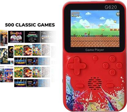 MOBIZAC G620 Portable Mini Video Game for Kids with Video Controller with 500 Games Super Mario Contra Series Street Fighter