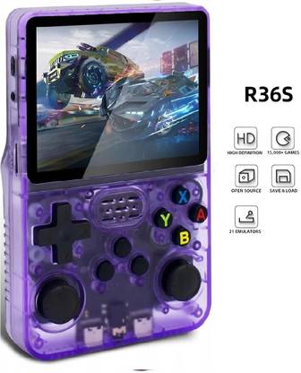 HG WORLD Retro Game R36s gaming console for Portable Style Pocket GameBox Handheld Gaming Consoles 3.5 IPS Screen Rechargeable Battery handheld console Hand video game 64 GB with 15000+Preinstall video game handheld,Best Gift All Ages Mario Game,GTA Vice City