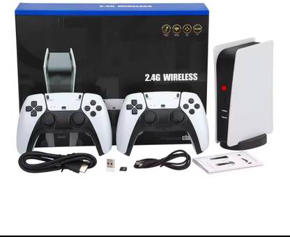 Playtastic M5 Video Game Console 4k Retro Game tv Box 15000+ Free Games 64 GB with Plug & Play TV Gaming Box, 2 Wireless Controllers