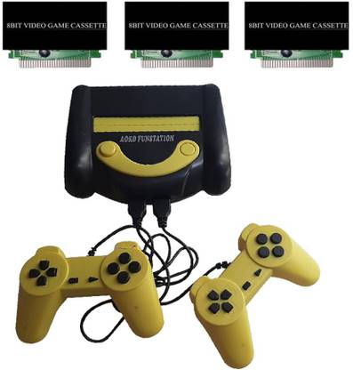 PTCMart fun station 8bit extra 3 cassettes TV video game console & inbuilt games etc.. NA GB with in-built games with 3 cassettes