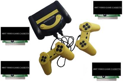 PTCMart TV video game console fun station 8bit extra 4 cassettes & inbuilt games etc.. NA GB with in-built games with 4 cassettes