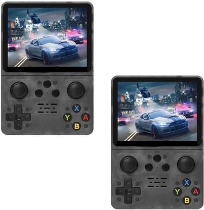 Rhobos BUY ONE GET ONE R35S Retro 64GB Transparent Black Video Game Console 64 GB with Pack2.35AID24.R355.Retro.Game.64GB