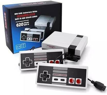 gamenophobia Plug and Play TV Video Games for Kids Classic Retro Game Console with AV Output storage 1 GB with 620 Video Games and 2 Classic Controllers