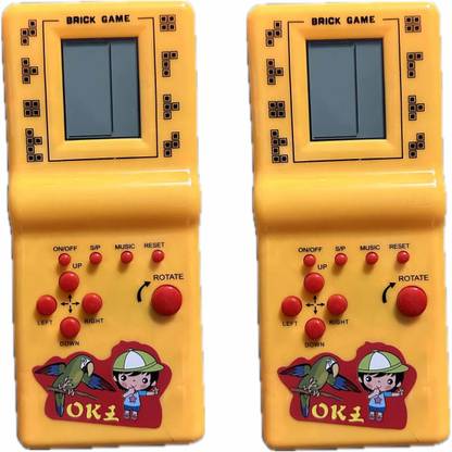 PTCMart Video Game for Kids Play/Birthday Return Gift Pack of-2 9999 in 1 games inbuilt NA GB with brick game