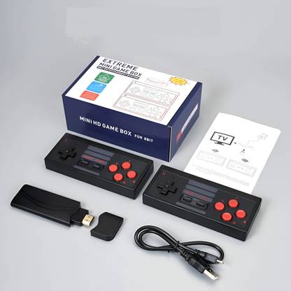 HG WORLD Retro Extreme Mini Game Box Dual Wireless video games for tv with Plug & Play gaming consoles for tv video game handheld 1 GB with HDMI Output, Video Game Hand tv With TV Game Set, Best Gift for All Ages, 500+ Games