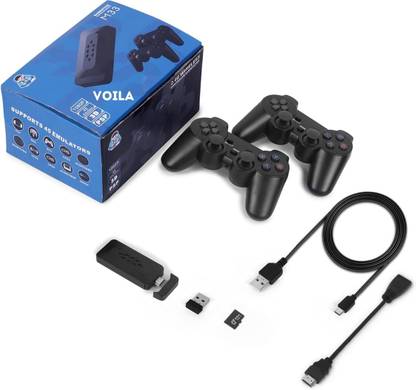 REEPUD M33 Game Stick Console 2.4G Dual Wireless Gamepad, 64 GB with 33000+ 64 GB with Plug & Play, Portable 8 Bit Game Box, 4K HDMI Output 40 Emulator, Tv Video Game