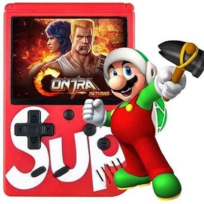 JOKIN SUP GAME 400 in 1 Retro Game Box Console Handheld Video Game box with TV output 8 GB with Mario/Super Mario/DR Mario/Contra/Turtles and other 400 Games