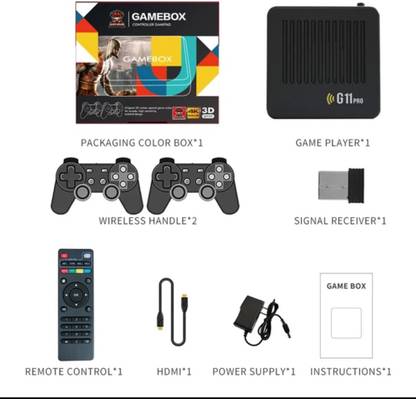 CELMEX G11 Game Box 4K HD Super Console X - 20+ Emulators 5600+ Games Retro TV Box  Joystick