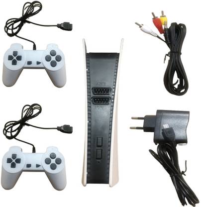 PTCMart Classic 8 Bit Tv Video Game Console PS5 Model With Inbuilt 453 Games Non Repeat 1 GB with Contra, Mario, Car Race, Jungle Book, Fighting Games