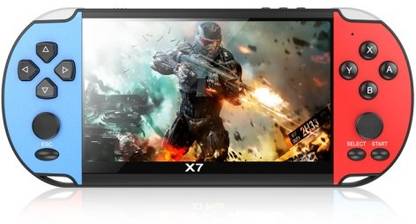 TECHZONE X7 PSP Portable Video Games Classic Game, Double Rocker, MP5 Game Controller_14 8 GB with Arcade Games FC Games NES Games