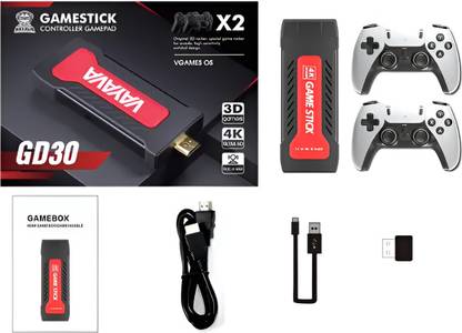 HG WORLD GD30 Retro GameStick Console 4k 2.4G Dual Wireless Sup Game Box Video Game ForTV With Plug & Play, Gaming Consoles For TV Video Game Handheld 64 GB with HDMI Output 40+ Emulator, Video Game Hand tv With TV Game Set, Best Gift All Ages
