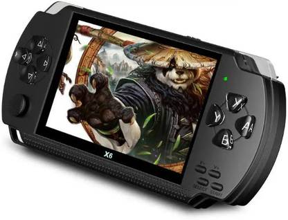 GLOWISH X-6 PSP PSP, Camera,Video,E-book MULTIMEDIA PLAYER GAMES INCLUDED 4 GB with 100 GAMES, Tekken 3, Racing, Contra, mario