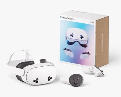META Quest 3S 128GB VR Console for Unmatched VR Gaming High-Resolution Display Lightweight, Comfortable Design 128 GB with All-in-One Virtual Reality Experience
