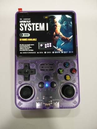 BVG R36S Retro 64GB Transparent Violet Video Game Console Mini Handheld Gameboy 64 GB with 8000+ built in Classic Games + PSP Games