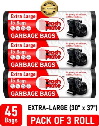 trashmate Biodegradable Black Garbage bag 30 X 37 inches | Dustbin Cover XL 70 L Garbage Bag  Pack Of 45