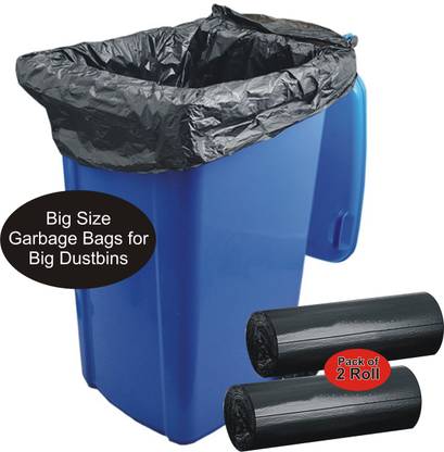 IMPRINT Big Size Garbage Bags 30x25 Inch 15 Pcs Of Each Pack of 2 Rolls Large 15 L Garbage Bag  Pack Of 15