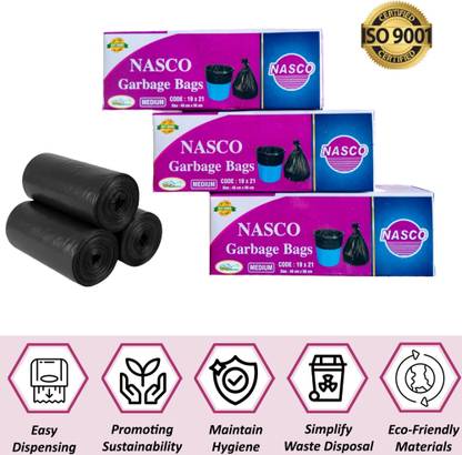 Nasco GARBAGE BAG Medium 20 L Garbage Bag  Pack Of 90