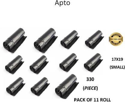 Apto BIODEGRADABLE DUSTBIN BAG ROLL SIZE -17*19[11 ROLL] Small 11 L Garbage Bag  Pack Of 330
