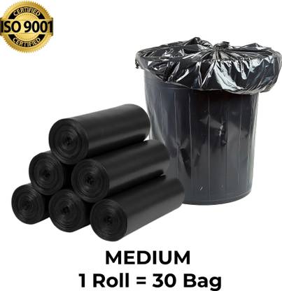 EAlma Garbage Bag/Dustbin bag / 17*19 pack 1 Small 6 L Garbage Bag  Pack Of 30