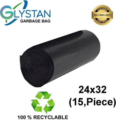 Reforce Garbage bag 24x32 pack of 1x15 ( 15,piece ) size large Large 20 L Garbage Bag  Pack Of 15