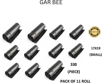GAR BEE BIODEGRADABLE DUSTBIN BAG ROLL SIZE -17*19[11 ROLL] Small 11 L Garbage Bag  Pack Of 330