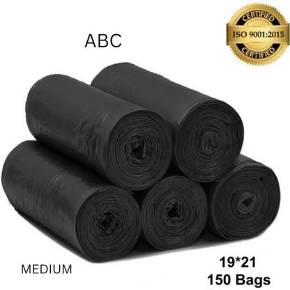 ABC 150 biodegradable garbage bags 19*21 medium size 8 litres Medium 8 L Garbage Bag  Pack Of 150