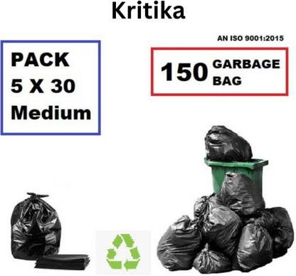 KRITIKA 150 premium garbage bags Small 6 L Garbage Bag  Pack Of 150