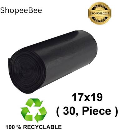 ShopeeBee Garbage bag 17x19 pack of 1x30 Small 6 L Garbage Bag  Pack Of 30