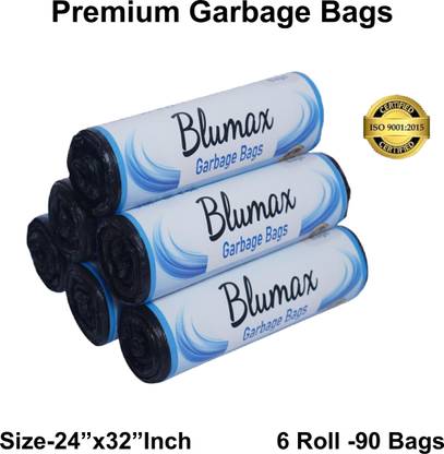 BMGB Garbage Bags | Large | 24 x 32 Inches | Black|for Home, Kitchen, Office Large 30-50 L Garbage Bag  Pack Of 90