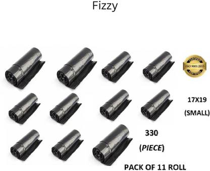Fizzy BIODEGRADABLE DUSTBIN BAG ROLL SIZE -17*19[11 ROLL] Small 11 L Garbage Bag  Pack Of 330