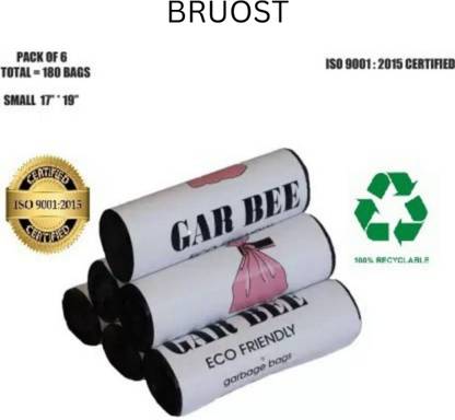 BRUOST Dustbin Bags 17x19 180 Small 6 L Garbage Bag  Pack Of 180
