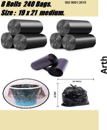 ARTH Trash Bags 17x21 240 Small 8 L Garbage Bag  Pack Of 240