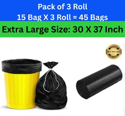 KAVI Enterprises 45 Biodegradable Garbage Bags Extra Large 30 X 37 Inches XL 10 L Garbage Bag  Pack Of 45