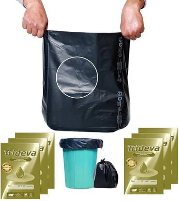Trideva HEAVY DUTY Extra Large 32x40 Inch Pack of 6 75 Micron Biodegradable Garbage Bag Medium 5 L Garbage Bag  Pack Of 5