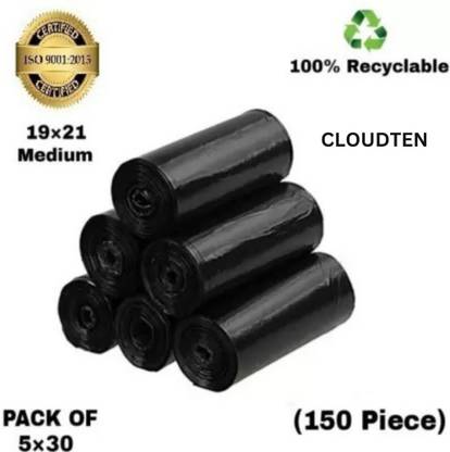 CLOUDTEN DUSTBIN BAG ROLL 19*21 Medium 6 L Garbage Bag  Pack Of 150