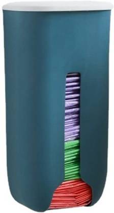 PAVITYAKSH Wall Mounted Grocery Bag Holder Dispenser Storage Box Container For Kitchen Wall Mounted Polythene Bag Dispenser Box | Rubbish Bag Organizer Storage Box Paper Dispenser