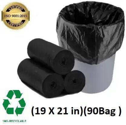 MJ Exim Medium (19 X 21 in) (48X 53 cm) 90 Pieces Packs of 3 & 3 L Medium 3 L Garbage Bag  Pack Of 90
