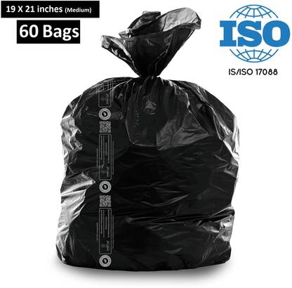 NEUSMART GREEN LYF Compostable Dustbin Bag 19 X 21 | Biodegradable Waste Bag Medium 20 L Garbage Bag  Pack Of 60